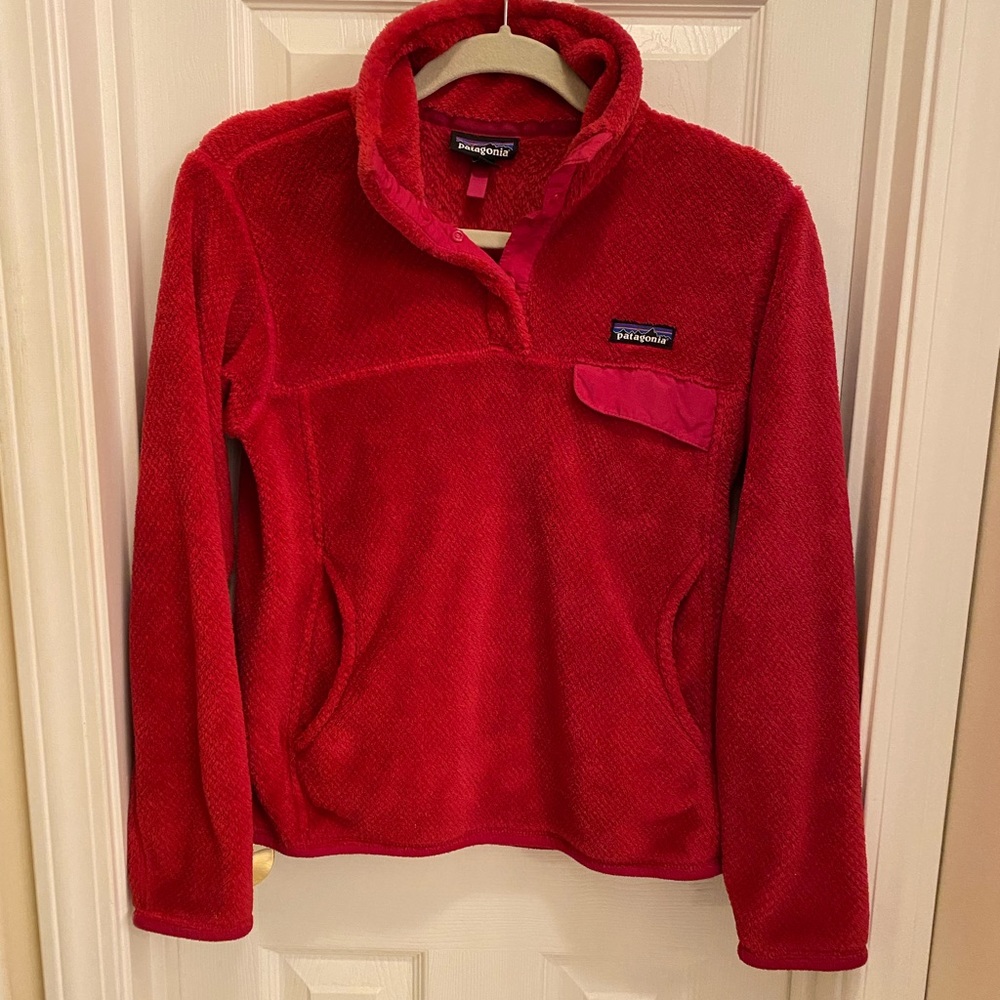 Patagonia PINK Re-Tool Snap-T polartec Fleece Pullover sweater outdoors hiking